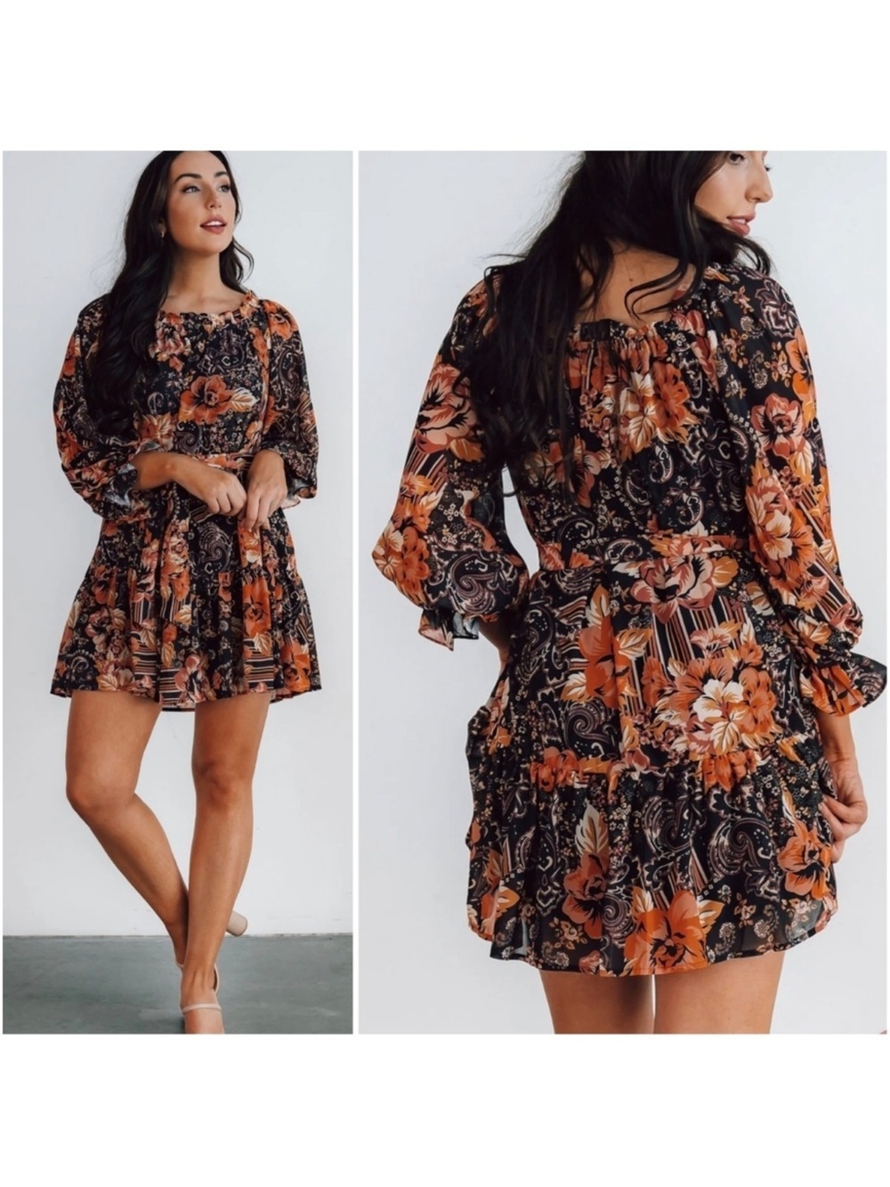 Baltic Born Mars Short dress in Black Multi Print size M NWT